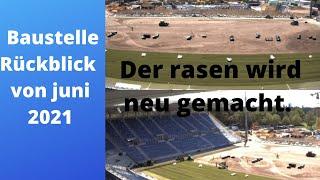 Baustelle Rückblick vom Wildparkstadion Karlsruhe von juni 2021