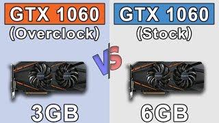 GTX 1060 (3GB) OC vs GTX 1060 (6GB) Stock | New Games Benchmarks