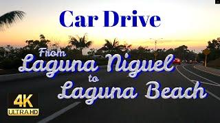 4K Car Drive from Laguna Niguel to Laguna Beach California, Pacific Coast Highway, driving in my car