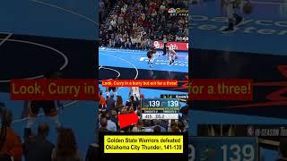 Have you seen Steph Curry in a hurry but not for a three?Night, night #shorts #reaction #highlights