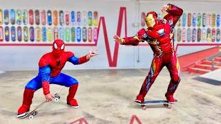 SPIDER MAN Vs IRON MAN Game Of S.K.A.T.E.