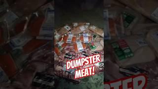 Biggest Dumpster Meat Score Yet UNREAL! #dumpsterdiving #dumpsterfood #ribs #salmon #chicken #shorts