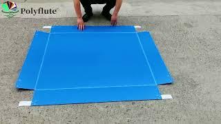 Blue Shallow Corrugated Plastic Tray, Tier Sheets