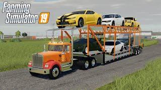 FS19 - TOWING a cars to DEALERSHIP with Kenworth - Car mod for Farming Simulator 2019 ROLEPLAY MODS