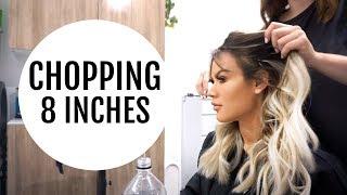 chopping 8 inches of my hair off | DailyPolina