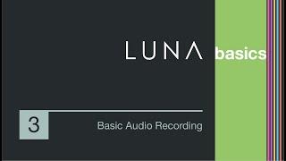 Basic Audio Recording in LUNA Recording System