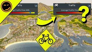 How Much Can a Cycling Network IMPACT Traffic Flow in Cities Skylines?