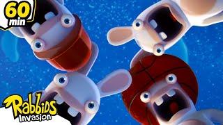 Could it be the moon???  | RABBIDS INVASION | 1H Compilation | Cartoon for kids