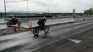 16000W  ELECTRIC BICYCLE drag Racing 16.5s 1/4 mile 71mph run 1