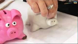 Art Lesson: How to Make a Piggy Bank Using Air Hardening Clay