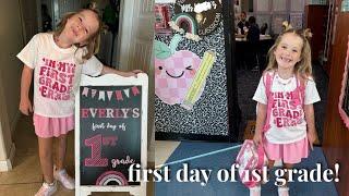 Everly's First day of School!! First Grade:,,,)