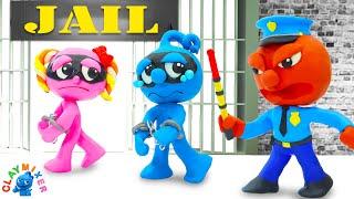 Pink and Blue GOING TO JAIL for A Dating?!? Cartoon Animation