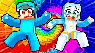 My Twin Sister Meets MY CRAZY FAN GIRLS IN Minecraft DROPPER BUT YOU FALL FOREVER!