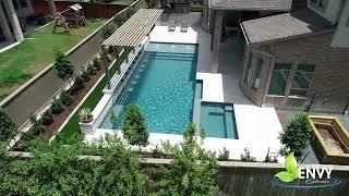 Backyard Makeover-Pool, Landscape, Outdoor Living, Artificial Turf, Outdoor Kitchen-Envy Exteriors