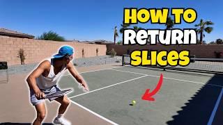 How to Return Slices | 5 Minute Tutorial ft. Titan Ball Machine & Topspin Pro!