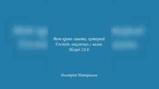 Вот кровь завета, который Господь заключил с вами. Исход 24:8. Дмитрий Питиримов.