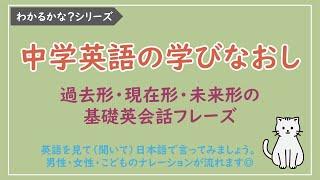 【わかるかな？日本語→英語】過去形・現在形・未来形の基礎的な英会話フレーズ