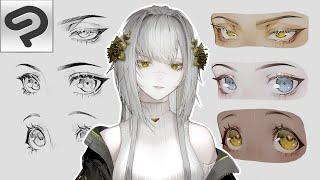 HOW TO DRAW ANIME EYES? tutorial | Clip Studio Paint | theCecile