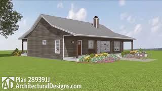 Budget-Friendly Ranch Farmhouse Home Plan 28939JJ Virtual Tour with Interiors! ADHousePlan Exclusive