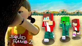 JJ and Mikey inside SQUID GAME 2 season 2  MAIZEN :  In Minecraft Animation