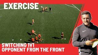 Switching Exercise for Soccer Training | Catching Game + 1-on-1 [Youth Soccer Training]