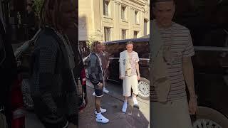 Lil durk outside in Paris with central cee