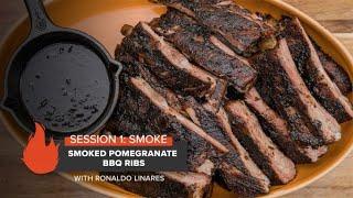 Smokes Sessions: SMOKE | Smoked Pomegranate BBQ Ribs