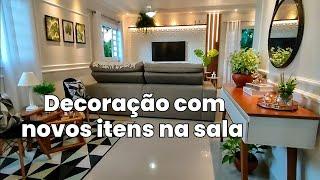 Decoração Com Novos Itens Na Sala /tour / Mesa posta e