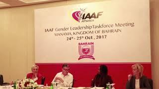 The IAAF @iaaf_athletics gender leadership taskforce meeting which was held at Bahrain