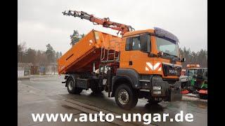 MAN 18.360 BL 4x4 Kipper Terex 120 Kran Kommunalfahrzeug Bj. 2009 Winterdienst www.auto-ungar.de