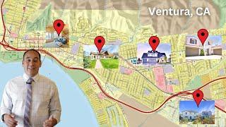 All of Ventura CA Neighborhoods, West End, East End, Midtown, Downtown, Kimball...