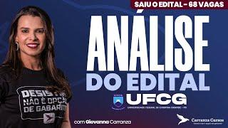 UFCG - Análise do Edital - 68 VAGAS COM NÍVEL MÉDIO - Prof. Giovanna Carranza