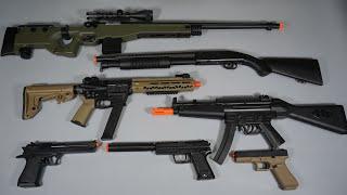 Police and SWAT style Toy Gun Airsoft Gun MP5 - M4 - AWP Sniper rifle - Glock17-Toy Guns Collection