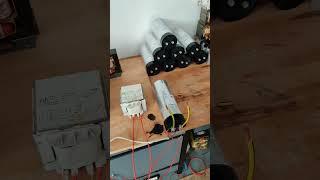 Shorting a big capacitor 350uF 230V*1.4 #shorts #capacitor #shortcircuit #explosion