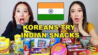 KOREAN SISTERS TRY INDIAN SNACKS FOR THE FIRST TIME! 