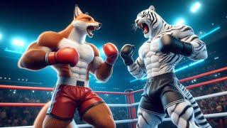 The unforgettable battle between a white tiger and a fox | The revenge of Father death | #tiger #ai