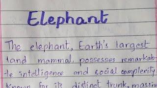 10 lines on elephant inenglish |Essay on elephant inenglish |5 lines on elphant |10 lines on elphant