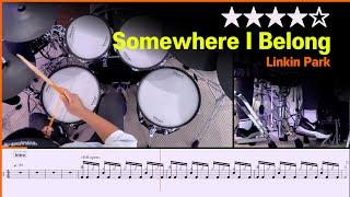 [Lv.14] Somewhere I Belong - Linkin Park () Drum Cover with Sheet Music