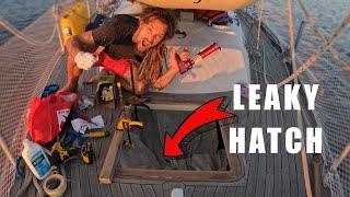 Sealing Lewmar BOAT HATCH on a C&C Landfall 43