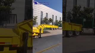 Dong Xu 2 Line 4 Axle Lowbed Trailer 60/80100 Ton - China Semi Trailer Factory #semitrailer