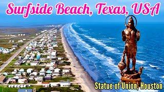 USA EP 13: RoadTrip 2024 | Temples in Houston, Texas | Surfside Beach Front Deck | Roving Couple