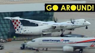 ABORTED Landing! - Croatia Airlines Bombardier Dash 8 Q400 - Split Airport SPU/LDSP