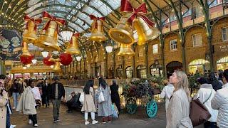 London Walk  COVENT GARDEN  Christmas Preparations 2024 | Central London Walking Tour