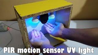 Pir motion sensor with ultraviolet light for hand washing- uv hand washing