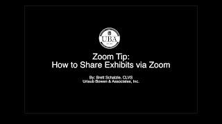 Zoom Tip: How to Share Exhibits via Zoom