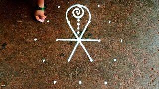 Aadivelli easy flowers rangoli|5*3 aadiperuku special kolam|Aadi 18 kolam|Super Beautiful rangoli