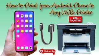 Print From Android Phone to Any USB Printers | Print Direct From Mobile via OTG & USB Cable.