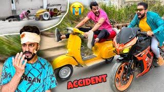 BURA ACCIDENT HOGAYA | VESPA VS HEAVY BIKE | MISHKAT KHAN