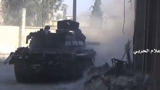 Raw: Syria Troops Move Through Aleppo