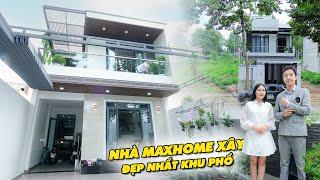 NHÀ ĐẸP 2 tầng mái bằng hiện đại tại Đồng Nai do Maxhome thiết kế thi công trọn gói